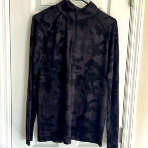 Black Camo 3/4 Zip Pullover